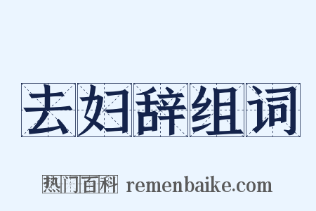 去妇辞组词是什么意思的图片